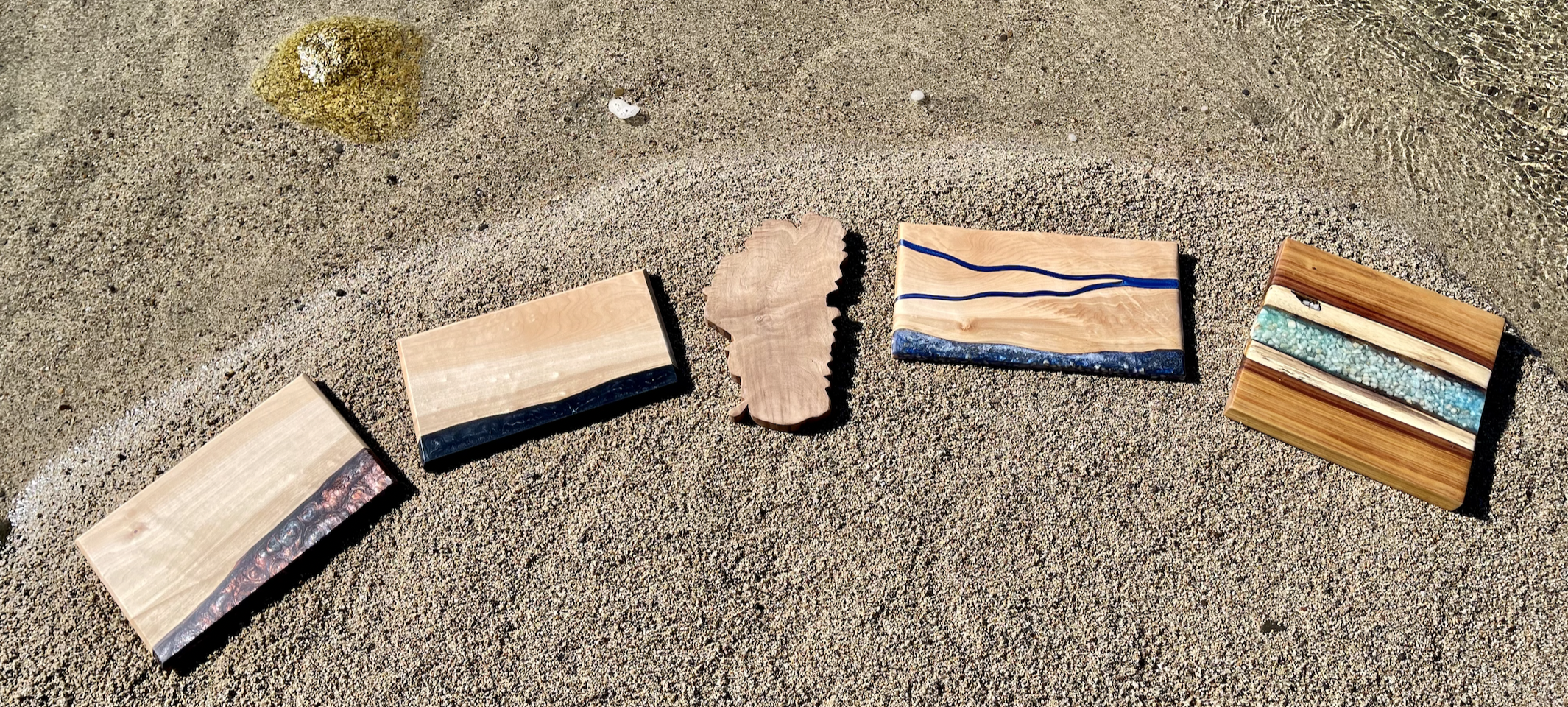 Curly Maple & Epoxy Resin Charcuterie Boards