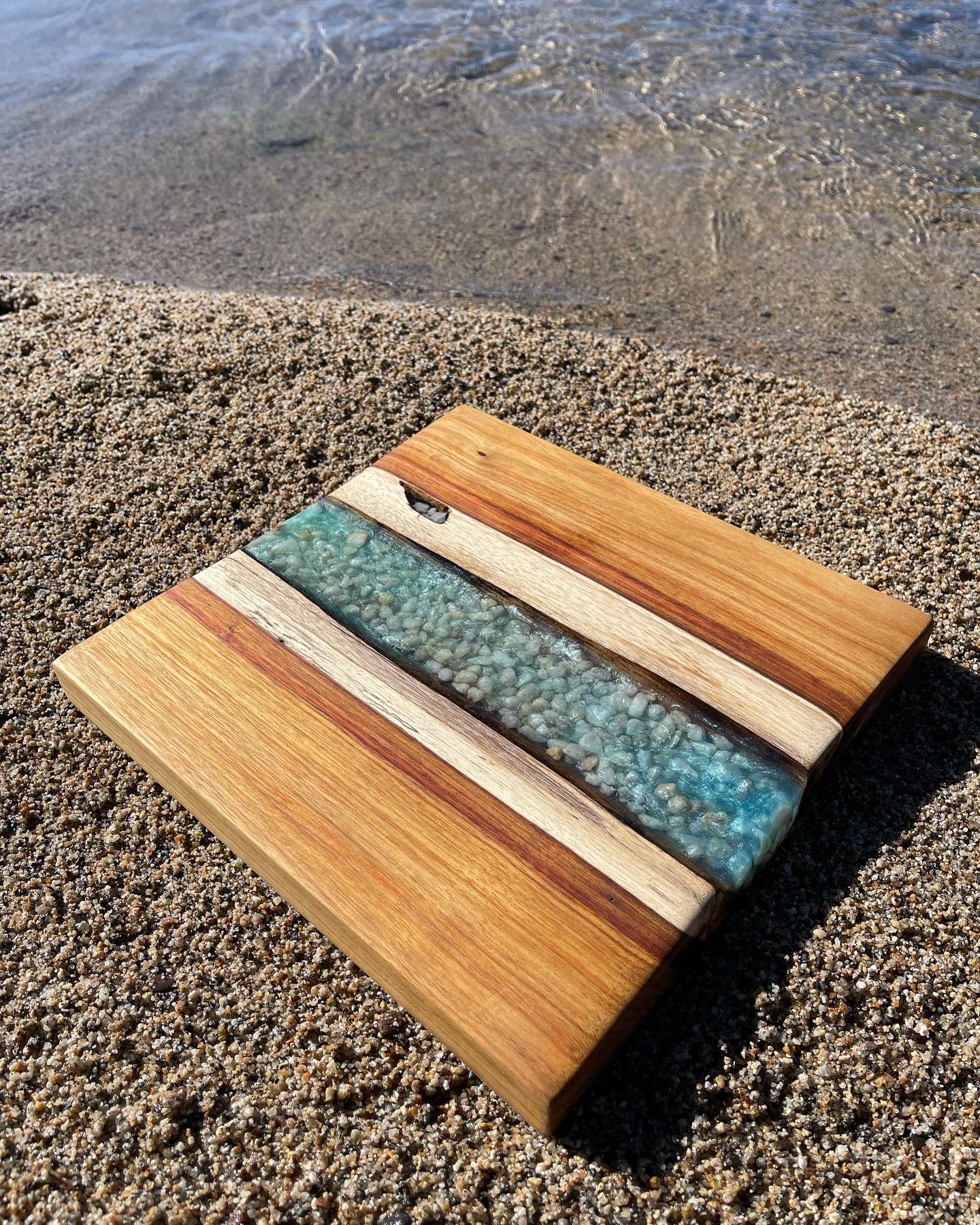 Canary Wood & Epoxy Charcuterie Board