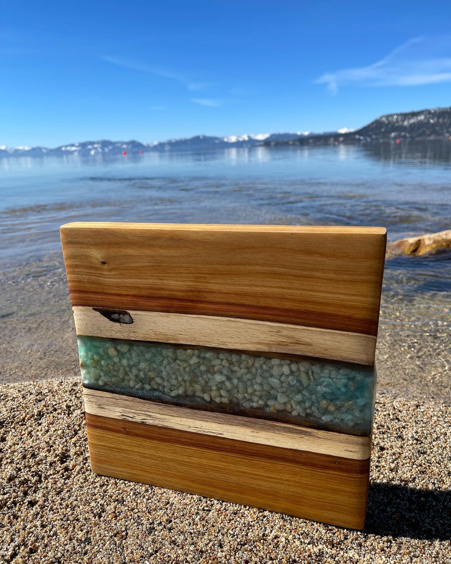 Canary Wood & Epoxy Charcuterie Board