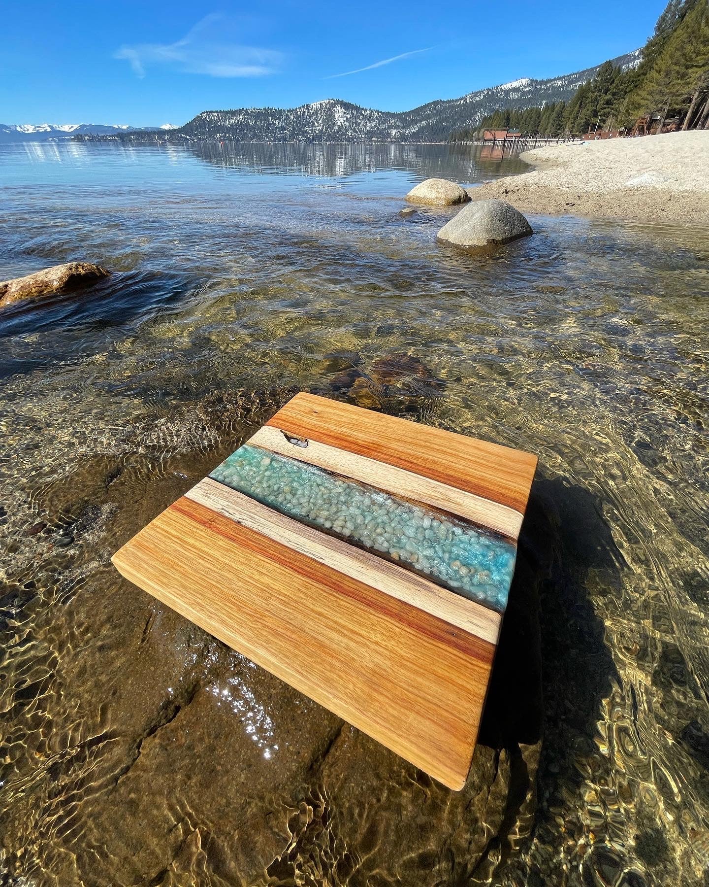 Canary Wood & Epoxy Charcuterie Board
