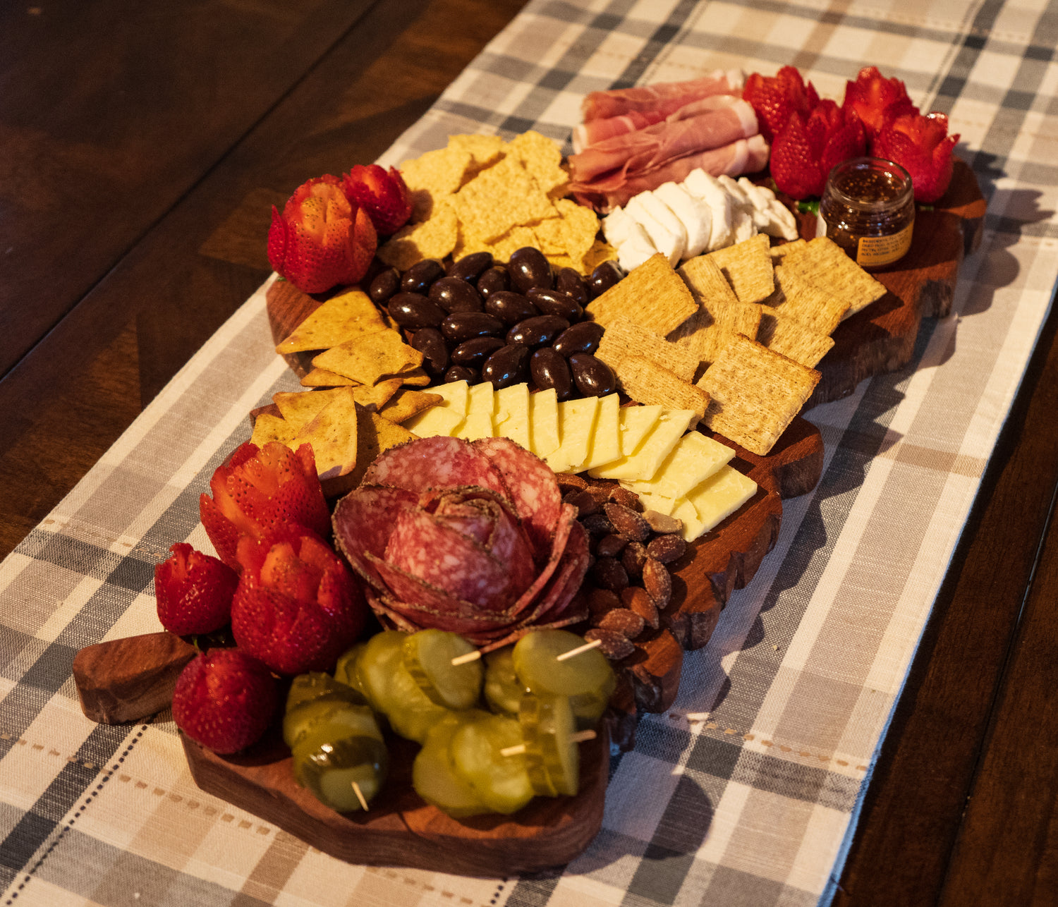 Lake Tahoe Shaped Charcuterie & Cheese Boards