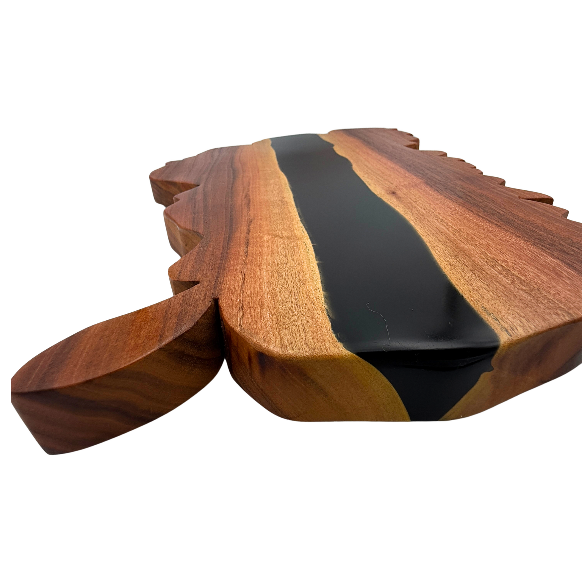 Lake Tahoe Shaped Charcuterie Board In Patagonian Rosewood