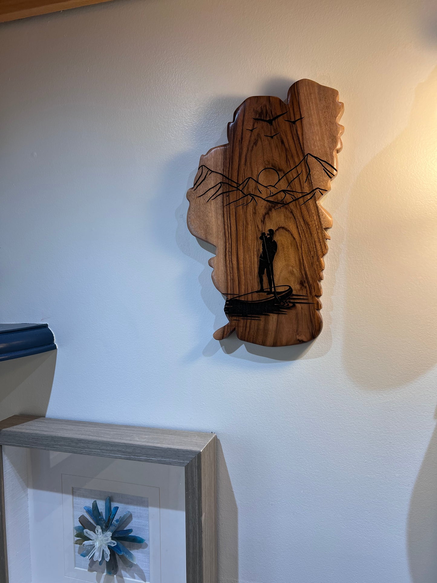 Lake Tahoe Shaped Wall Art Paddle Board