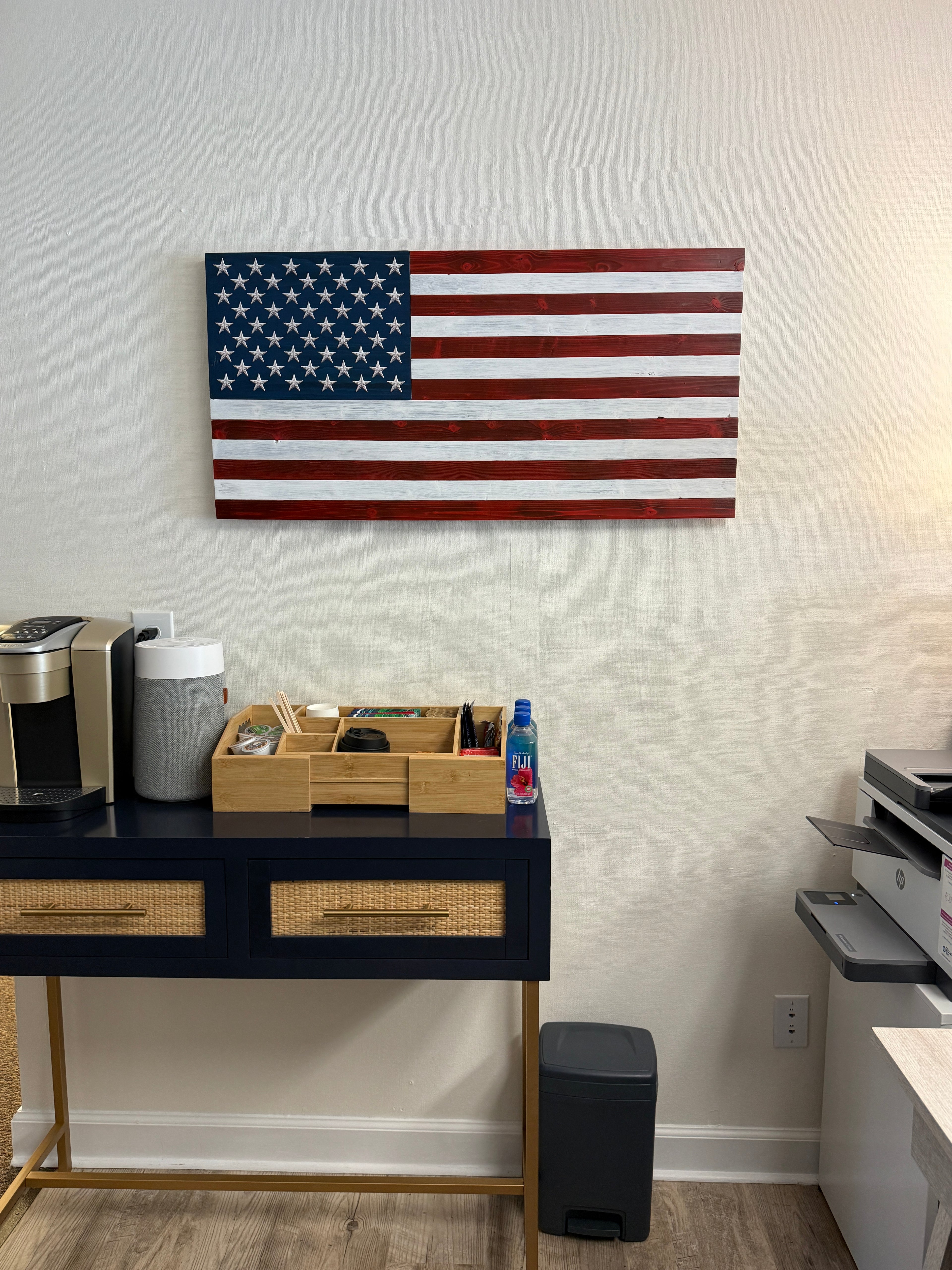 Distressed Wood American Flag Wall Art -  Large