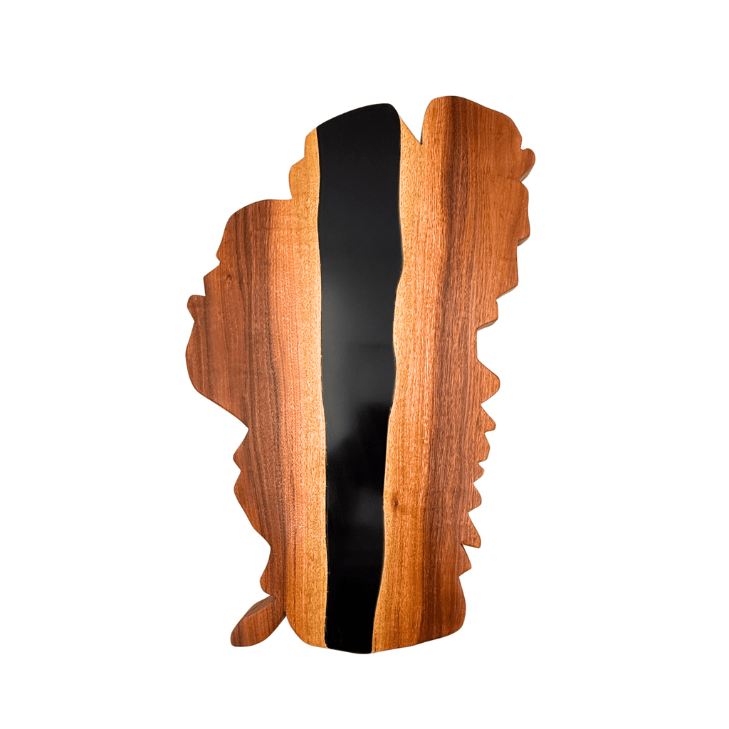 Lake Tahoe Shaped Charcuterie Board In Patagonian Rosewood - Rustic Incline
