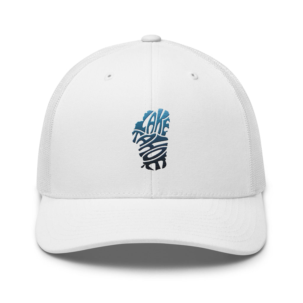 Lake Tahoe Trucker Cap In Teal Blue - Rustic Incline