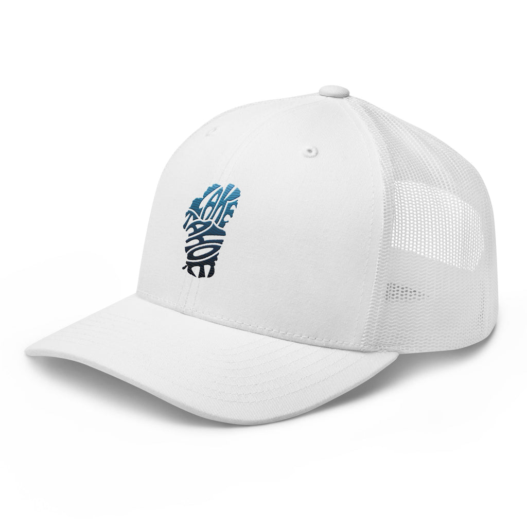 Lake Tahoe Trucker Cap In Teal Blue - Rustic Incline
