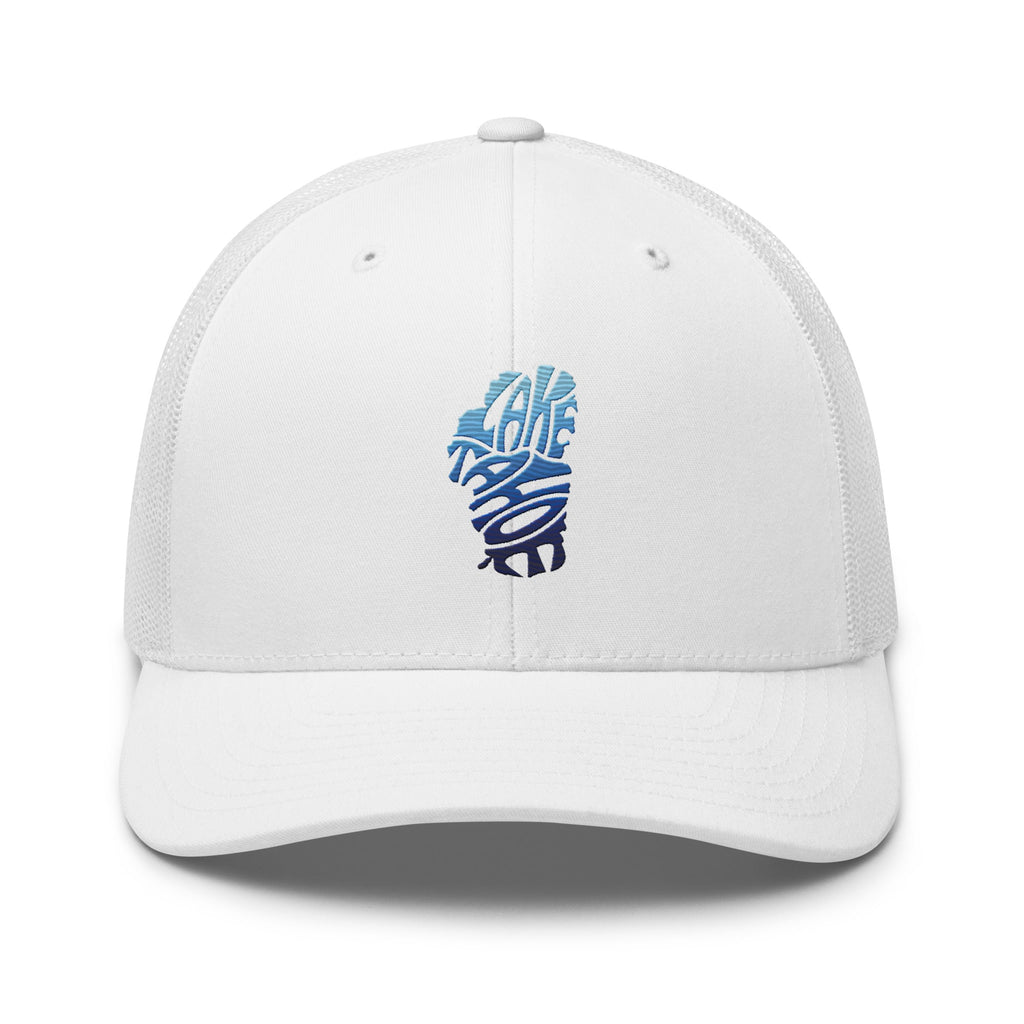 Lake Tahoe Trucker Cap In Vibrant Blue - Rustic Incline