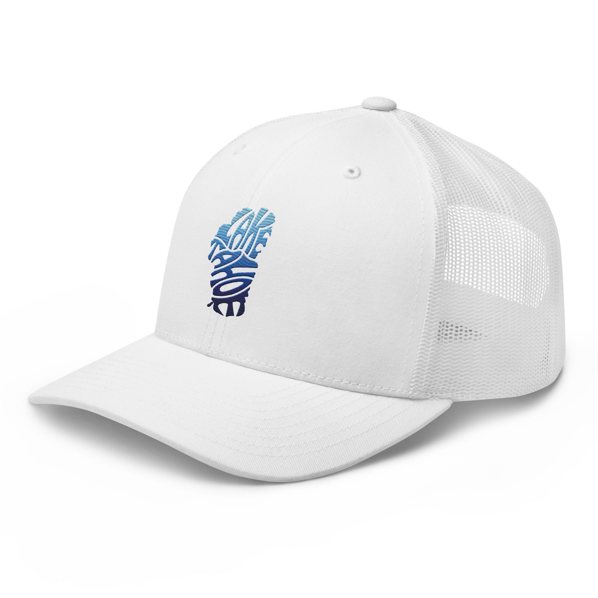 Lake Tahoe Trucker Cap In Vibrant Blue - Rustic Incline