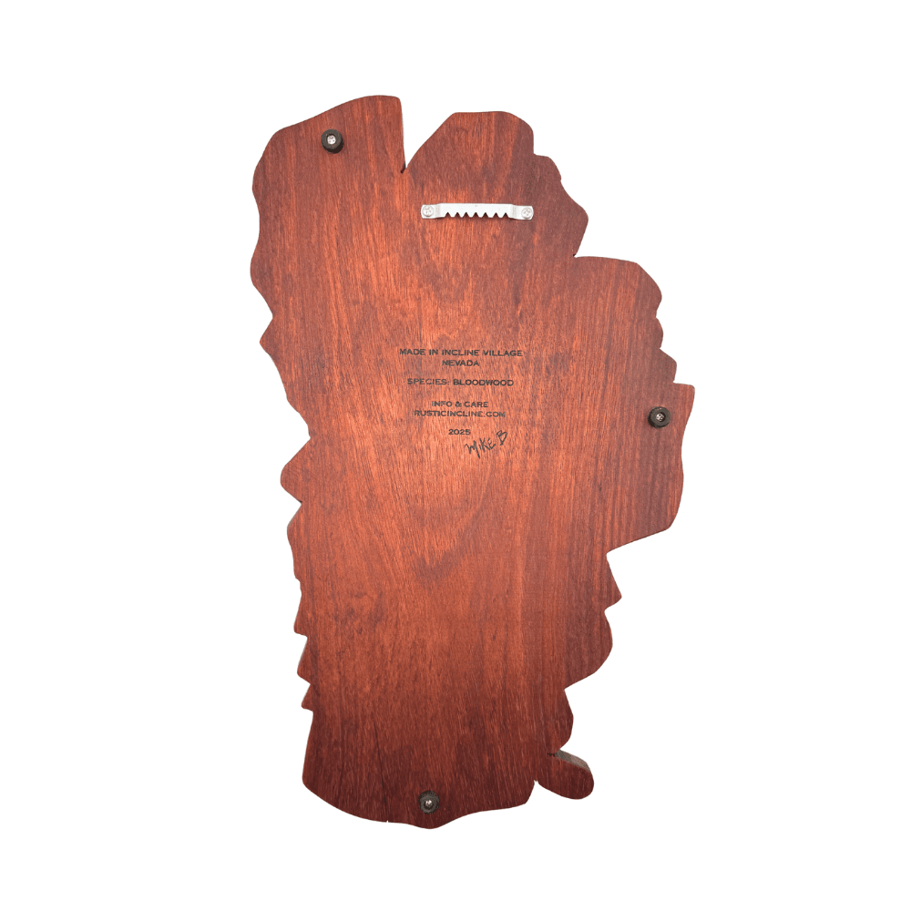 Lake Tahoe Charcuterie Board – Exotic Bloodwood (18" x 11") 🌲🧀