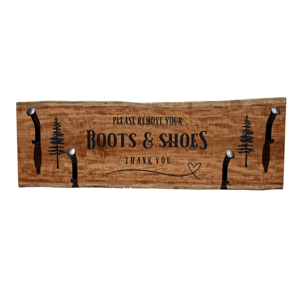 Solid Saple Coat Rack Mountain Style - Rustic Incline