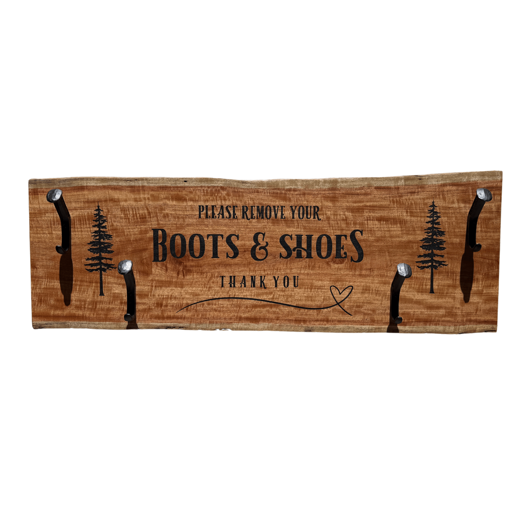 Solid Saple Coat Rack Mountain Style - Rustic Incline