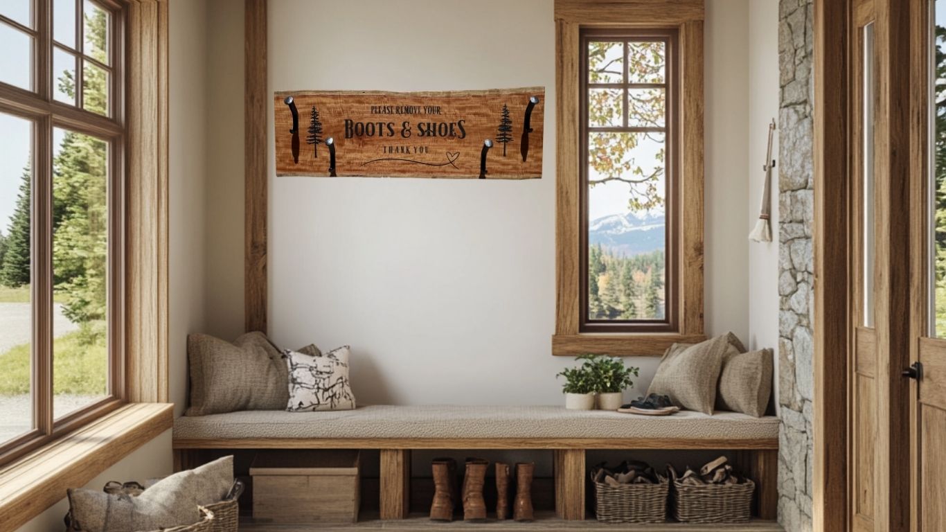 Solid Saple Coat Rack Mountain Style - Rustic Incline