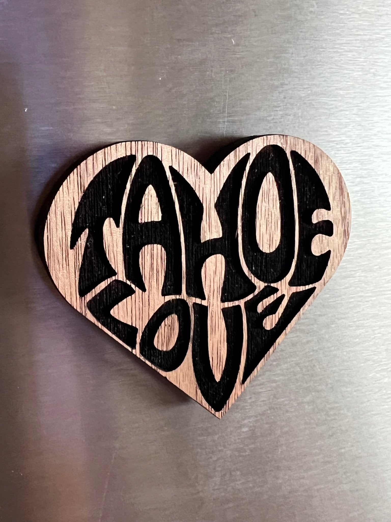 Tahoe Love Heart Shaped Magnet - Rustic Incline Lake Tahoe Magnet Heart Shaped