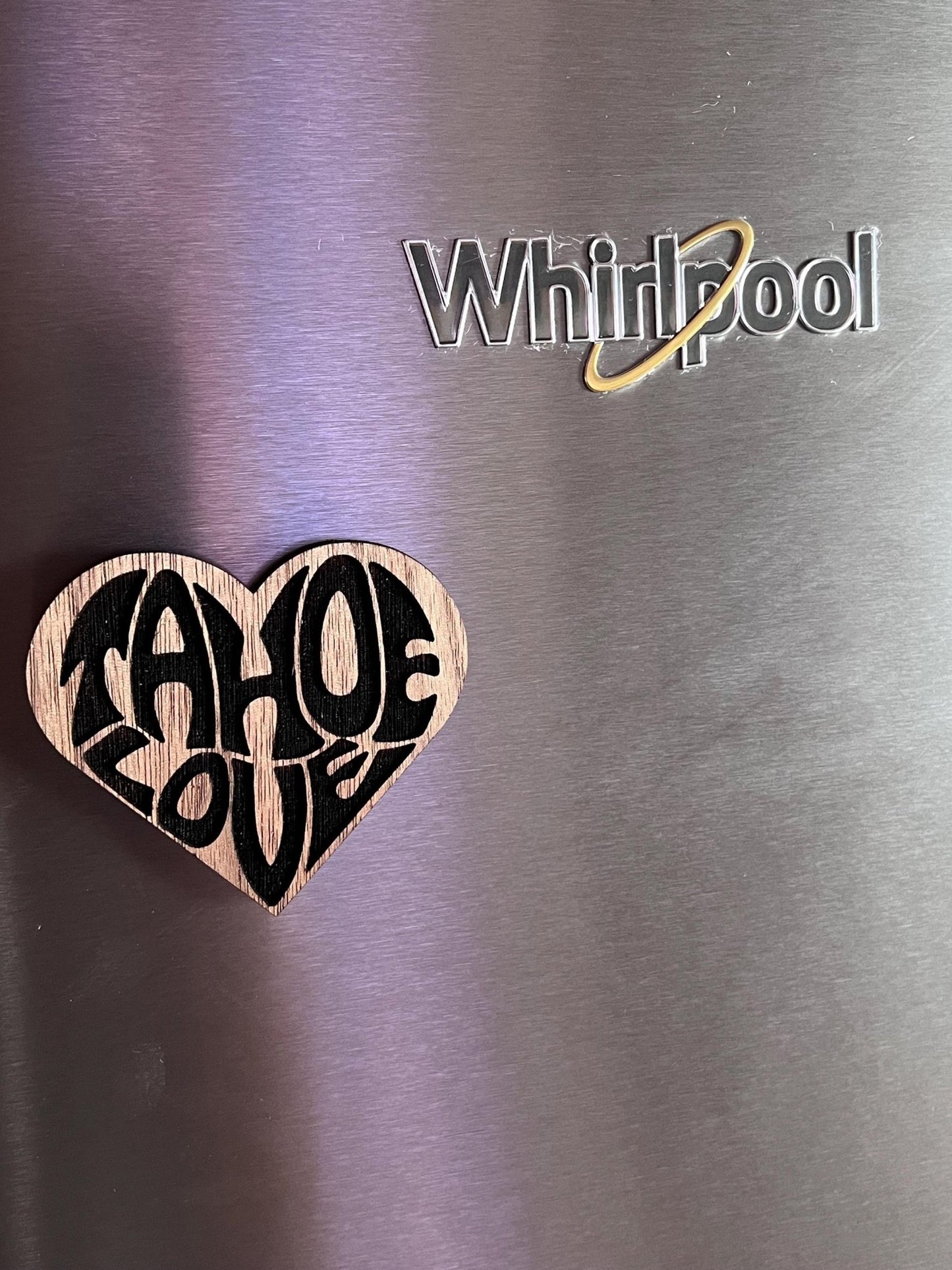 Tahoe Love Heart Shaped Magnet - Rustic Incline