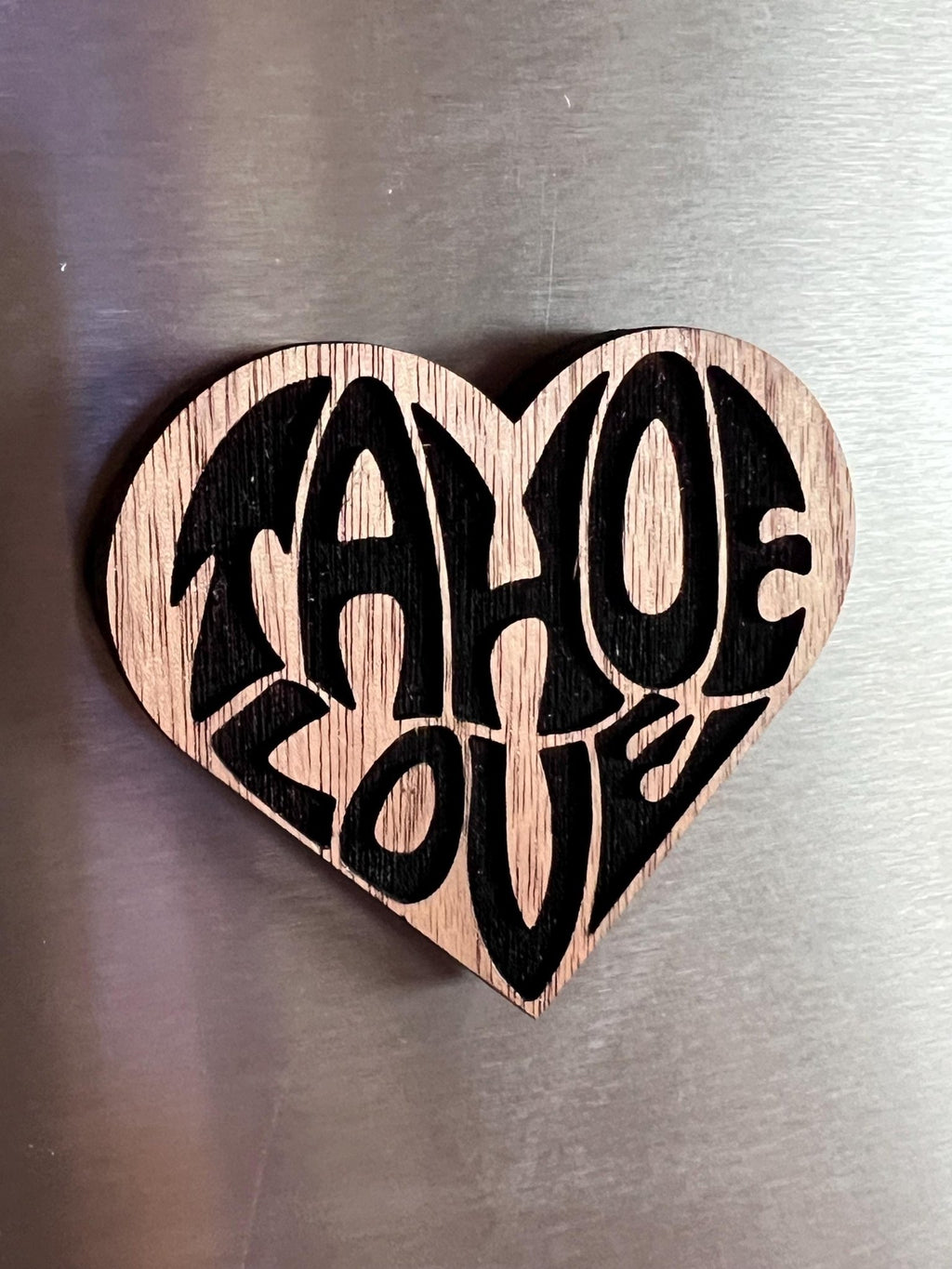Tahoe Love Heart Shaped Magnet - Rustic Incline