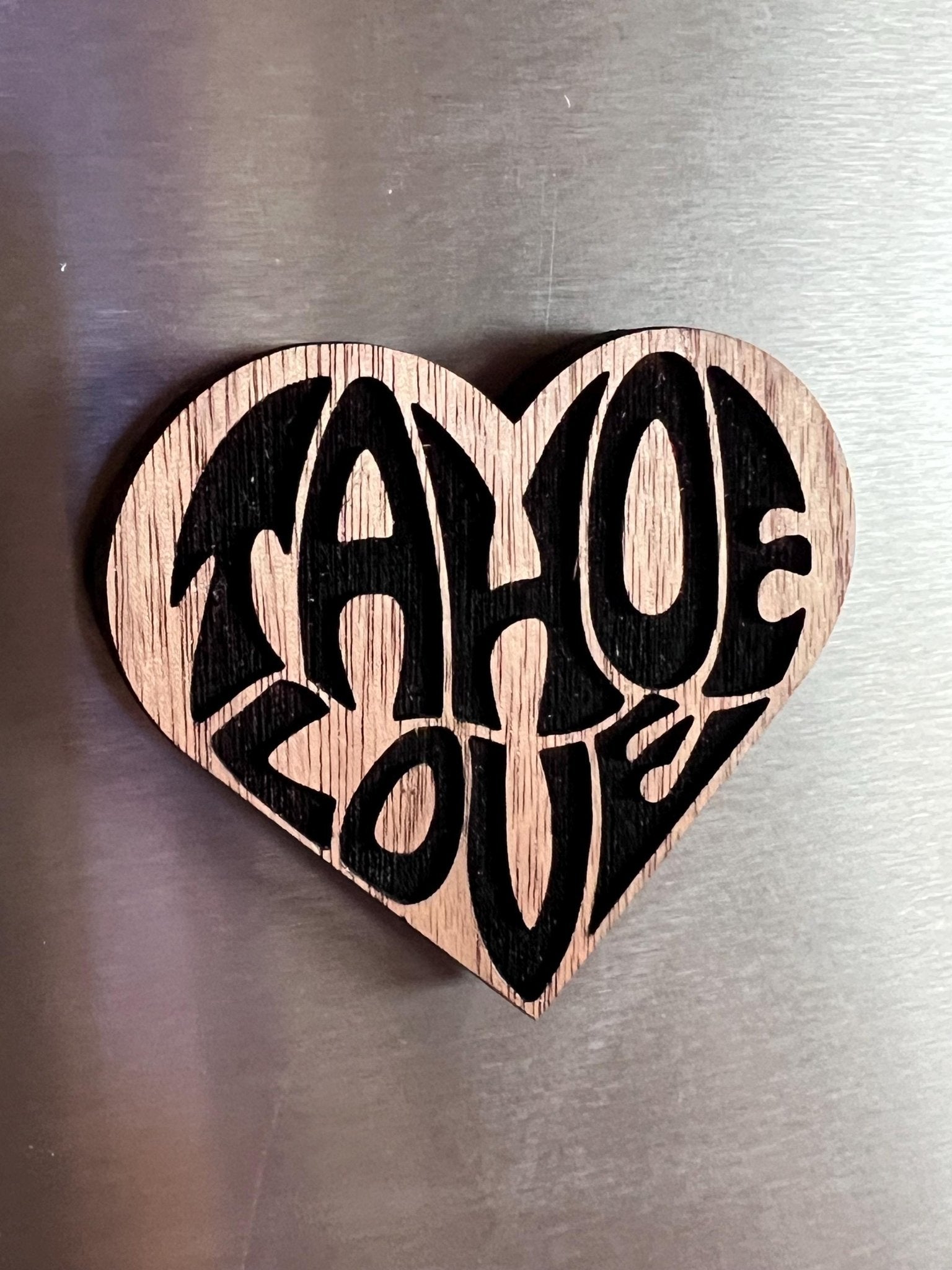 Tahoe Love Heart Shaped Magnet - Rustic Incline