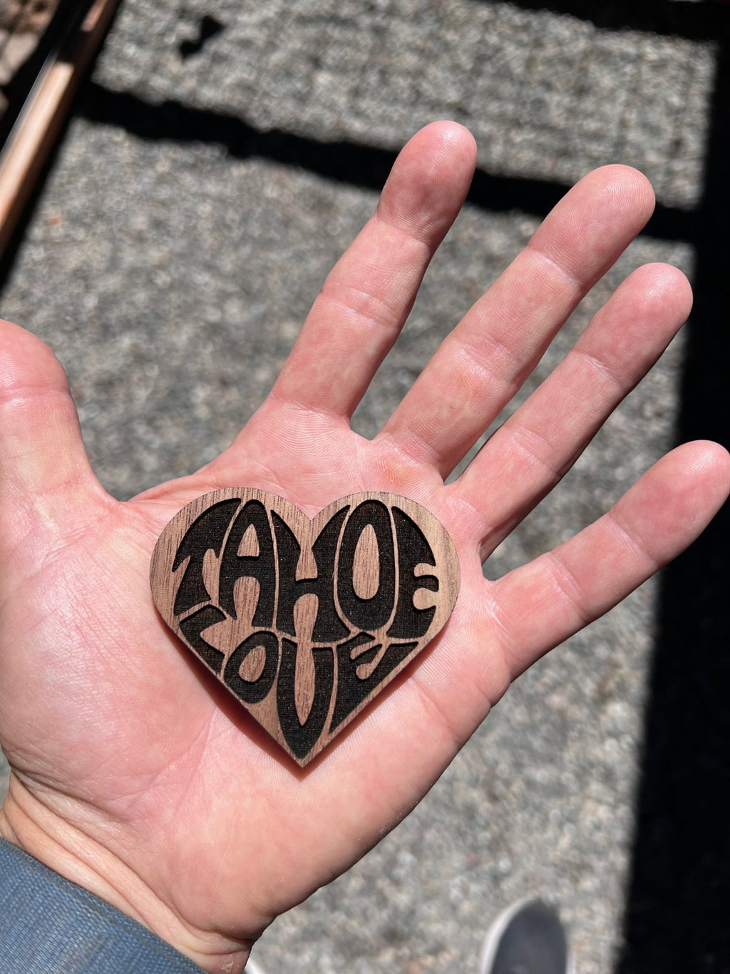 Tahoe Love Heart Shaped Magnet - Rustic Incline Lake Tahoe Magnet Heart Shaped