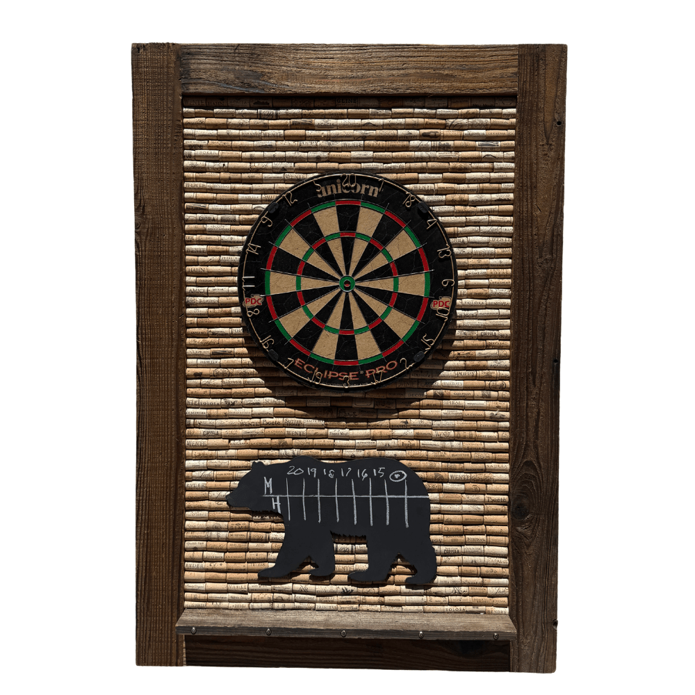 Wine Cork Dart Board - Rustic Incline