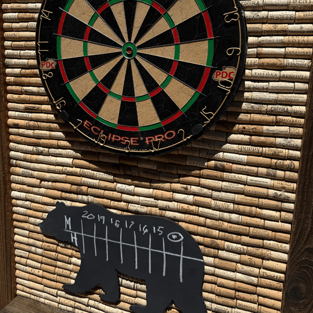 Wine Cork Dart Board - Rustic Incline