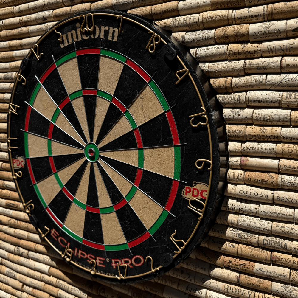 Wine Cork Dart Board - Rustic Incline