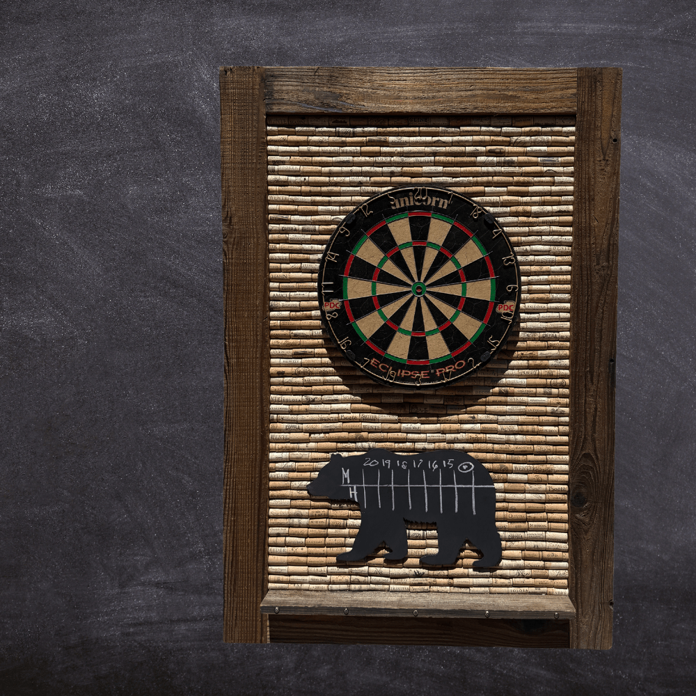 Wine Cork Dart Board - Rustic Incline
