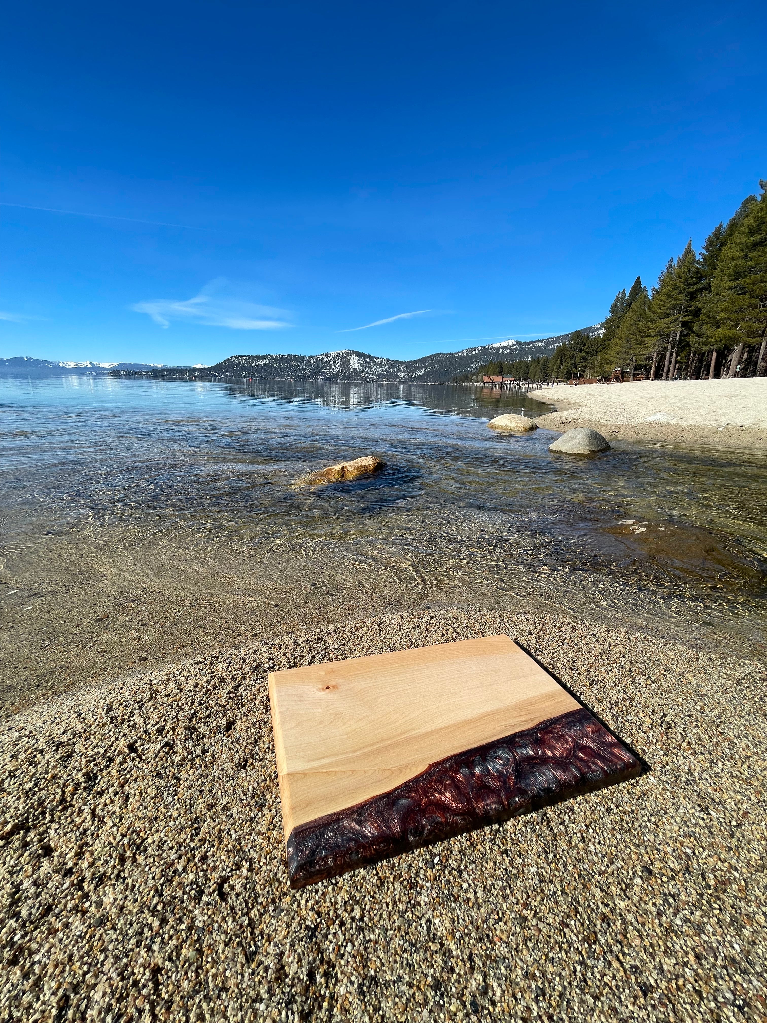 Curly Maple &  Epoxy Resin Charcuterie Board