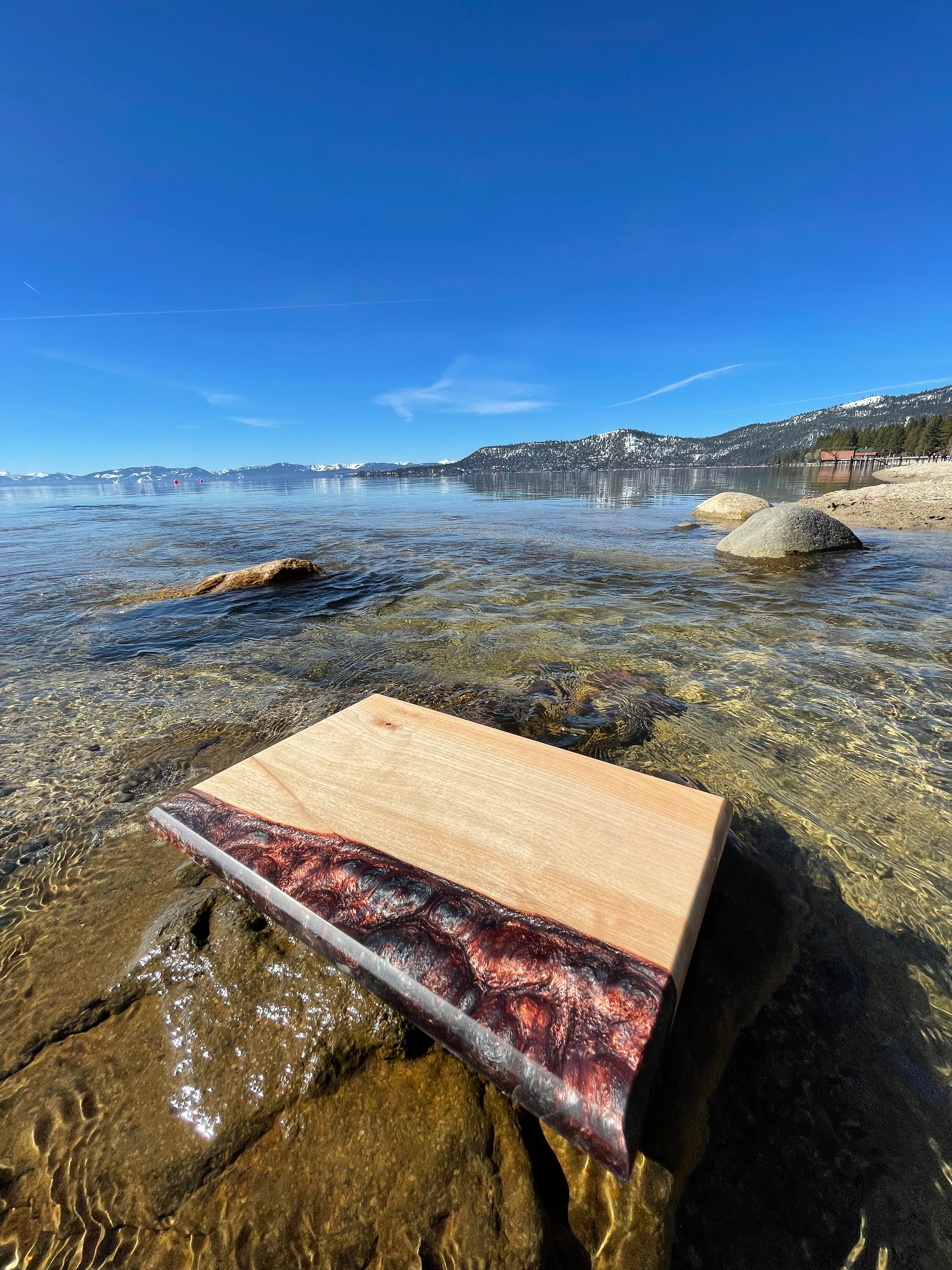 Curly Maple &  Epoxy Resin Charcuterie Board