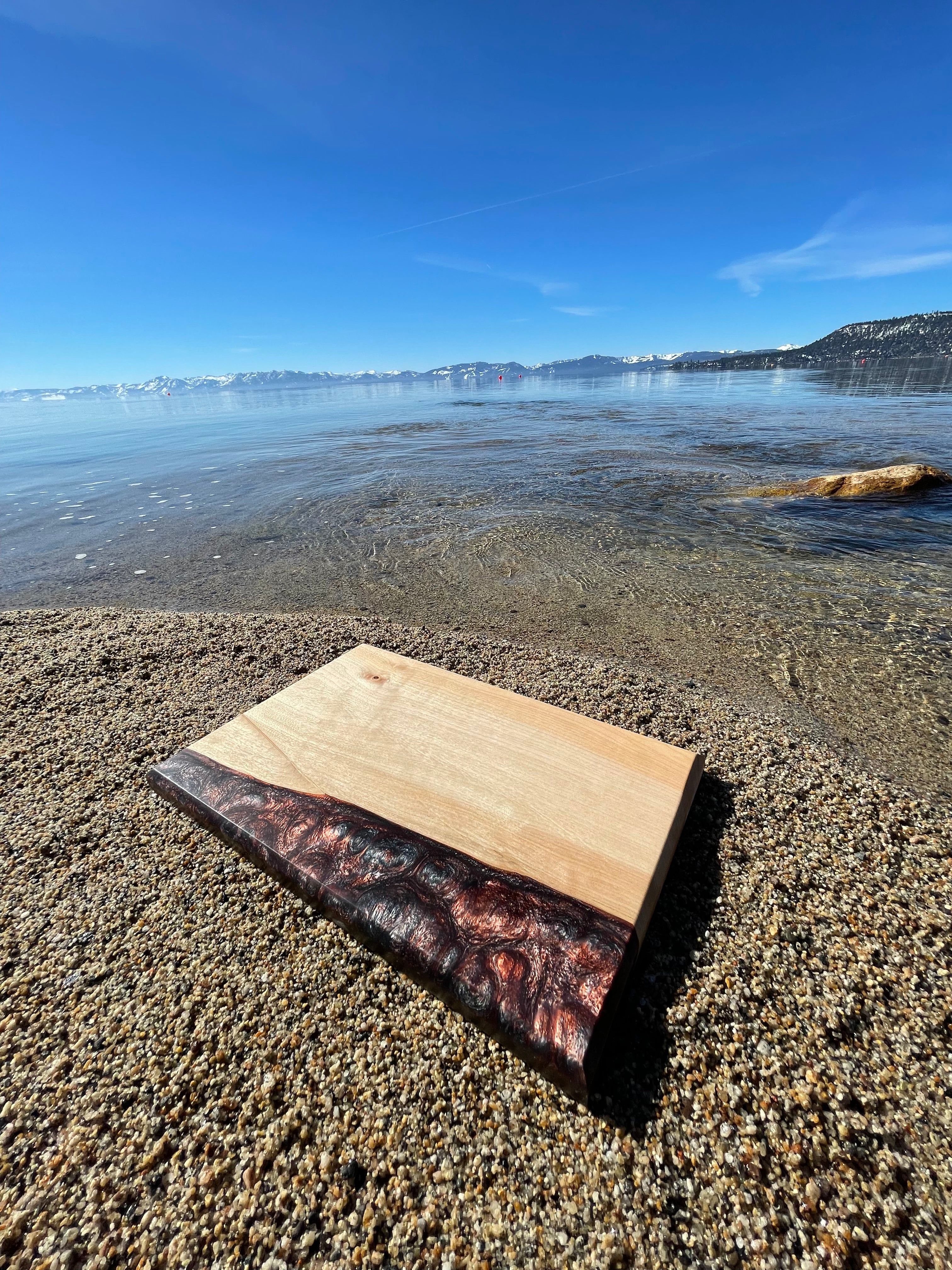 Curly Maple &  Epoxy Resin Charcuterie Board