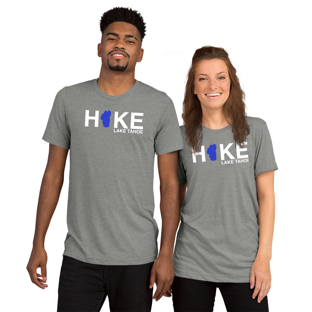 Short sleeve t-shirt with blue Lake Tahoe Hike