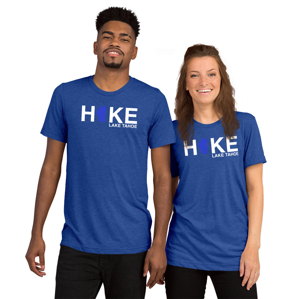 Short sleeve t-shirt with blue Lake Tahoe Hike